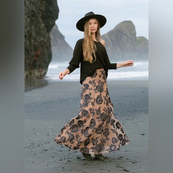 JoyFolie ALLURAH SKIRT IN CHARCOAL - Picture 3 of 15